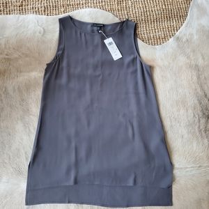 Eileen Fisher System Silk Georgette Crepe Long She